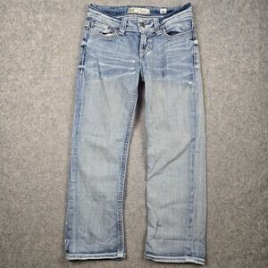 BKE Payton Jeans Womens 29 Blue Low Rise Bootcut Contrast Stitch Y2K Western